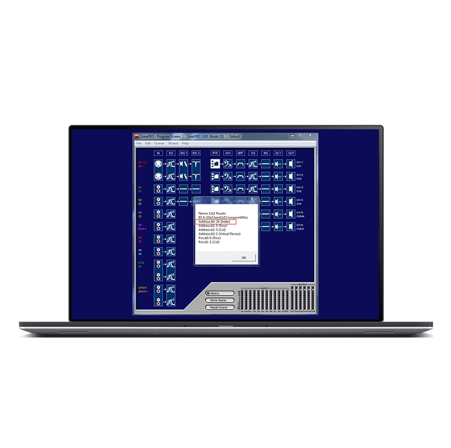 dbx ZonePRO GUI Designer - програма під Windows для конфігурування процесорів ZonePRO