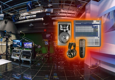 Комплект звукового оборудования для телевидения и радиостанций