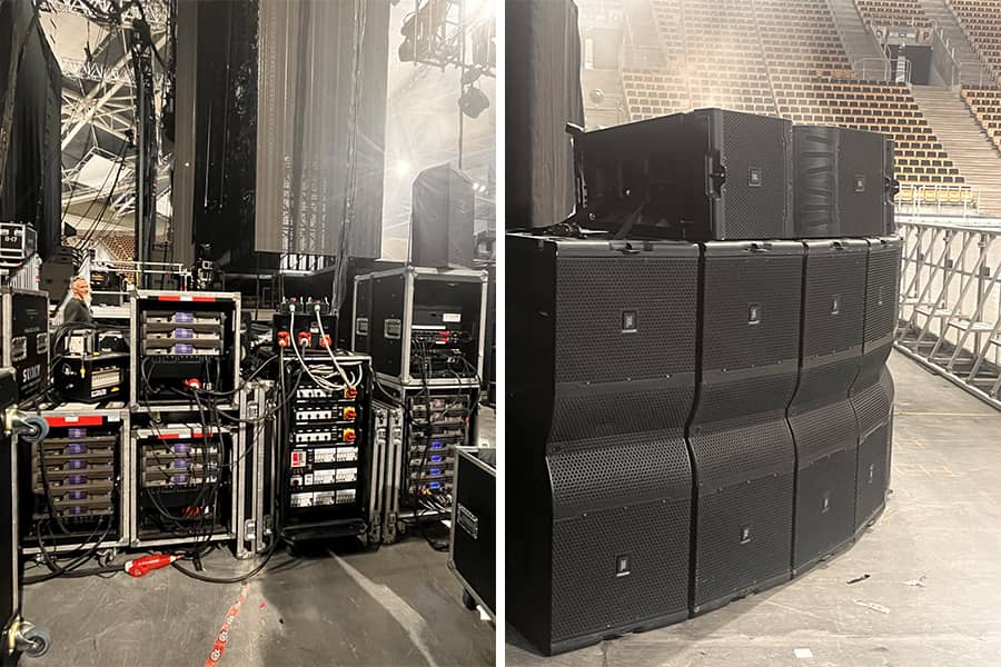 Lenny Kravitz's Blue Electric Light Tour – JBL VTX sound system and Crown Audio amps.