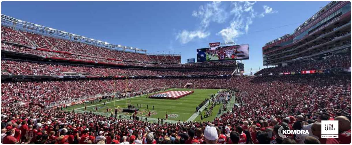 Линейные массивы JBL Professional озвучили стадион Мундиаля-2026 Levi's Stadium.