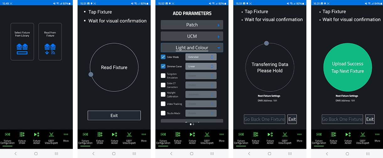 Martin Companion Mobile App screen samples.