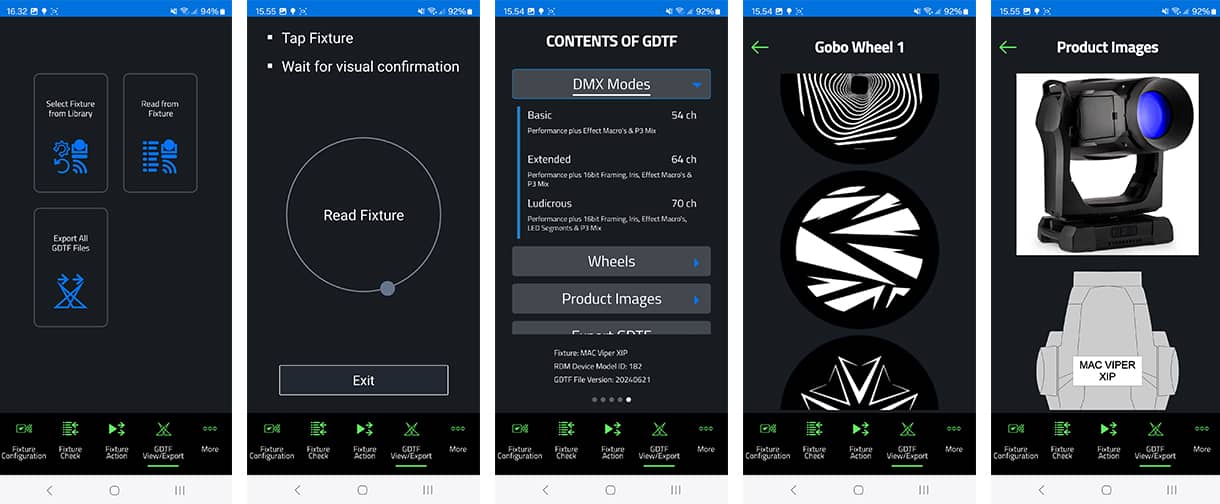 Martin Companion Mobile App screen samples.